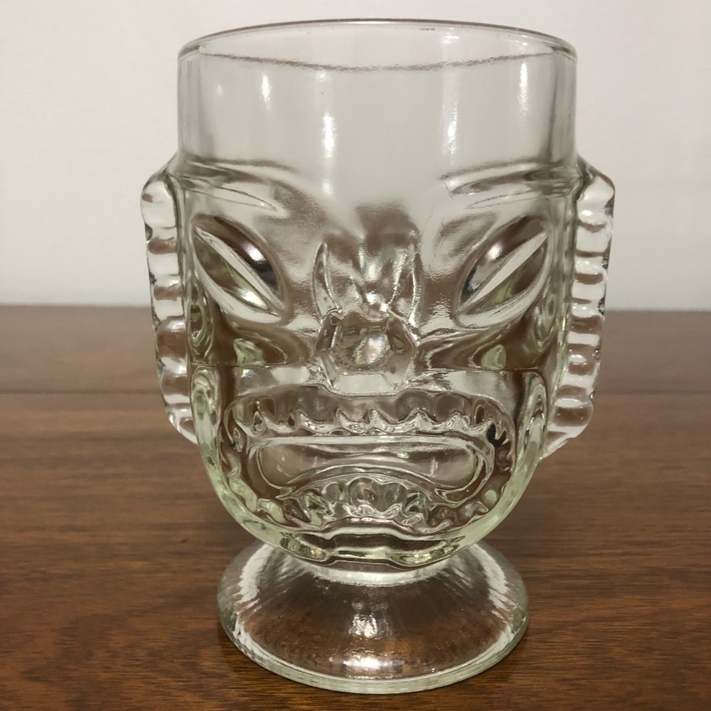 Big huge tiki glass goblet happy sad